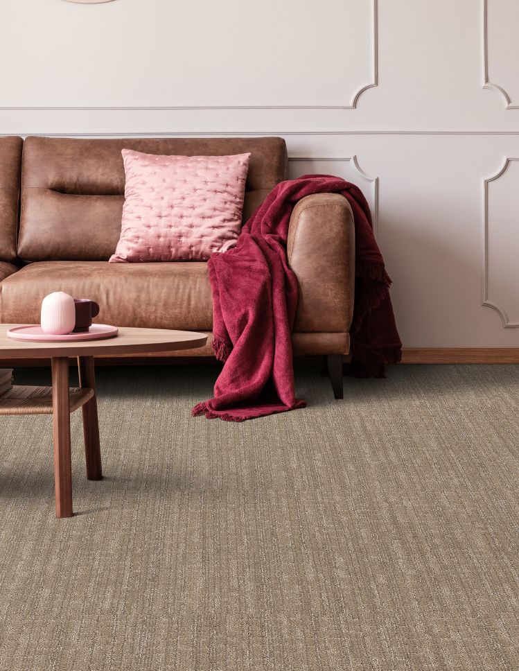 textured brown carpets in a stylish Utica living room